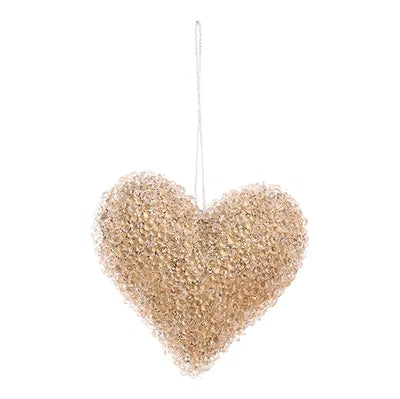 Hjärta H9cm, Frigolit, Guldfärgad