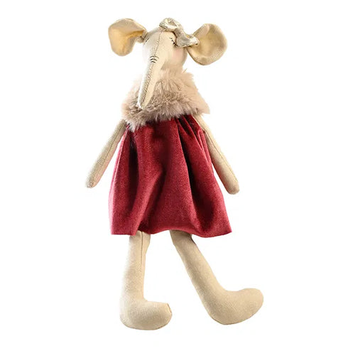 Elefant - tomteklädd - 20 cm hög