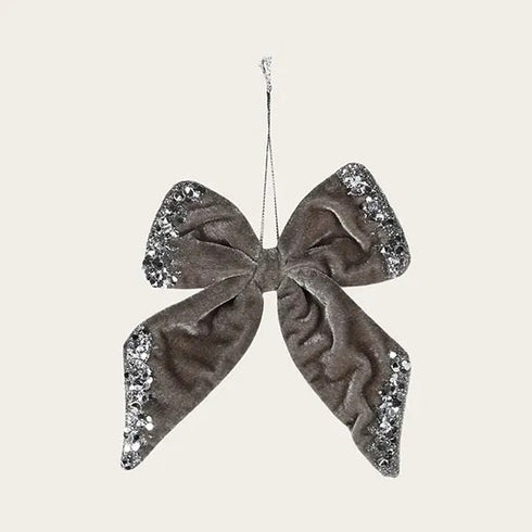 Rosett i sammet, H 15cm, Polyester, Grön