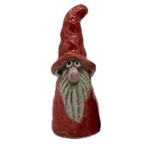 Jultomte, H 5cm, Stengods, Röd