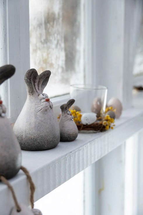 Påskhare, H 7,2cm, 2ass, Vit