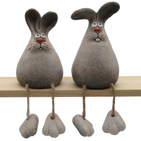 Påskhare, H 10,2cm, 2ass, Vit