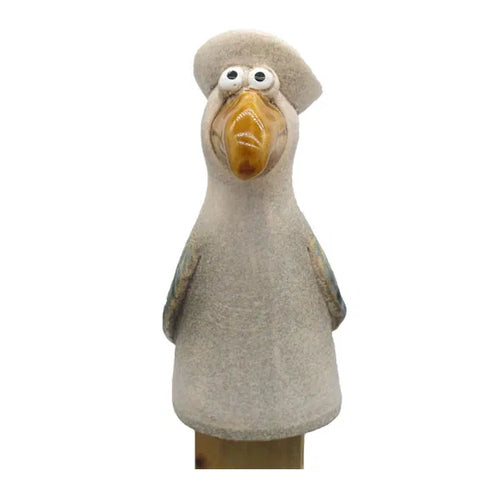 Fiskmås, H16,8cm, Stengods, vit