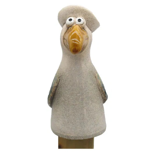 Fiskmås, H20,5cm, Stengods, Vit