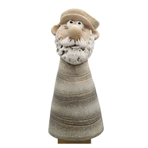 Sjöman, H17cm, Stengods, Vit