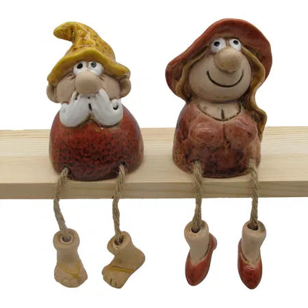 Figurer i stengods, H8,8cm 2ass