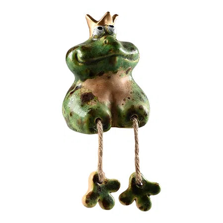 Groda med hängande ben, H9,9cm