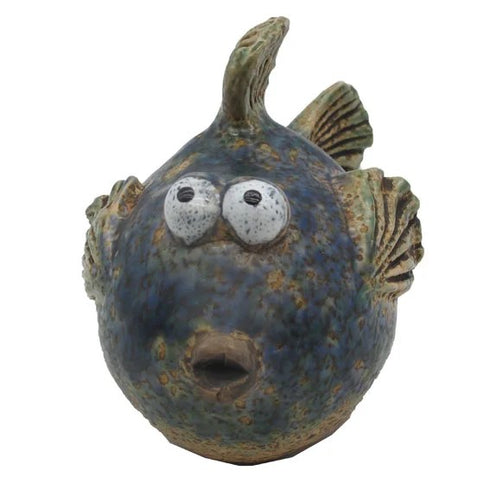 Fish for decoration, H8cm, Ceramic, Blue