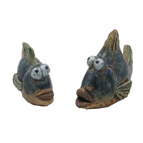 Fisk för dekoration, H6cm, Blå, 2 varianter