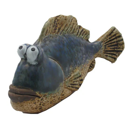 Fisk för dekoration, H9cm, blå