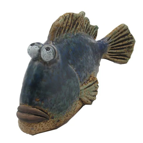 Fisk, för dekoration, H11cm, Blå