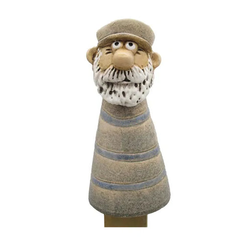 Sjöman, H21cm, Stengods, Vit