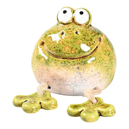 Groda för dekoration, H8,5cm, Grön