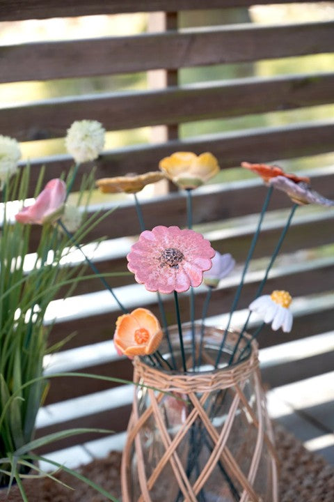 Ceramic Flower Daisy, for decoration, H26cm