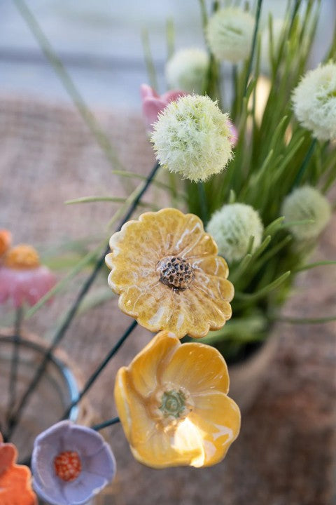 Ceramic flower Daisy, for decoration, H26cm