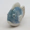 Fisk, H 6,7 cm, Stengods, Blå