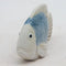 Fisk, H 6,4 cm, Stengods, Blå