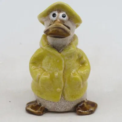 Anka sydväst, H 8,3 cm, Stengods, Gul