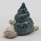 Snail, H 6.2 cm, Stoneware, Blue