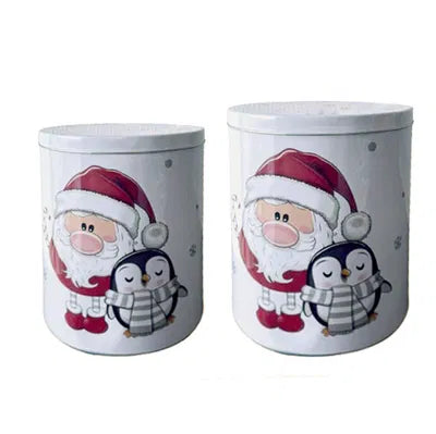 Plåtburkar, Dia16,5/13,5cm, Vit