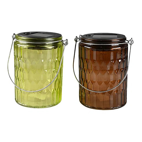 Solcellslykta, H11,5xDia8cm, 2 ass