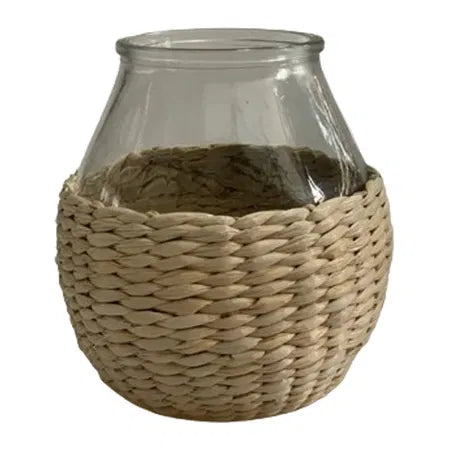 Vas, W. weave dekor, H14,20xDia13cm