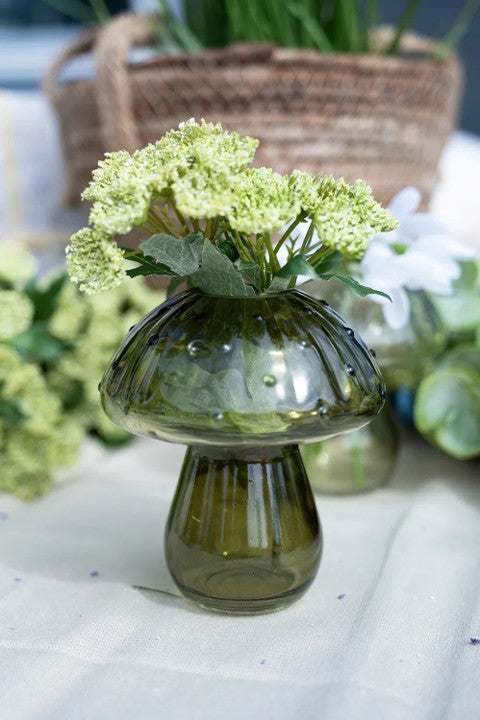 Vas, H10,80xDia9,70cm Mörkgrön