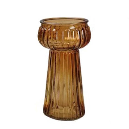 Vas, glas, Brun, H 14cm