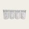 Adventsljus i glas, H10cm, Paraffin 4/ask