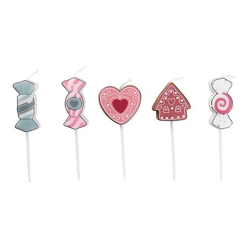 Tårtljus julgodis 5 olika figurer, 5/box