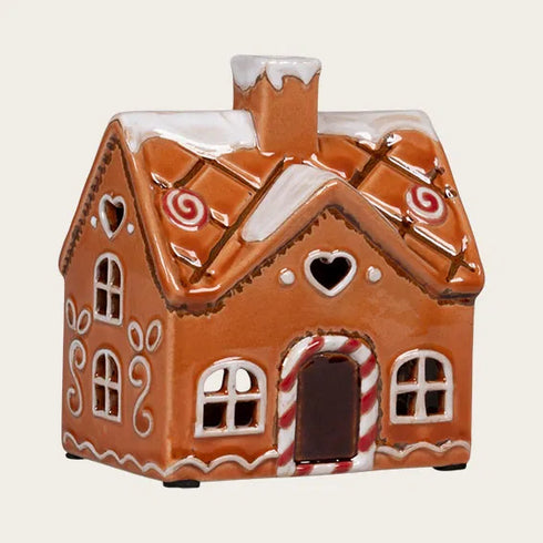 Keramikhus, Ginger, Brunt, H 11cm