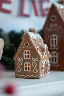 Keramikhus, Ginger, Brunt, H 11cm