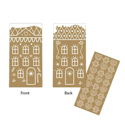 Papperspåse, Pepparkakshus, Ginger, H 20 cm