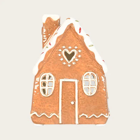 Keramikhus, Ginger, Brunt, H 12cm