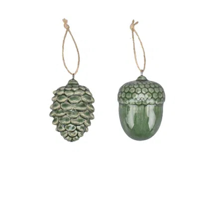 Kottar, H8,5cm, Stengods, 2ass, Grön