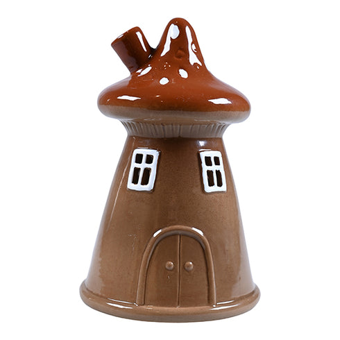 Keramikhus, Svamp, Brunt H 16cm