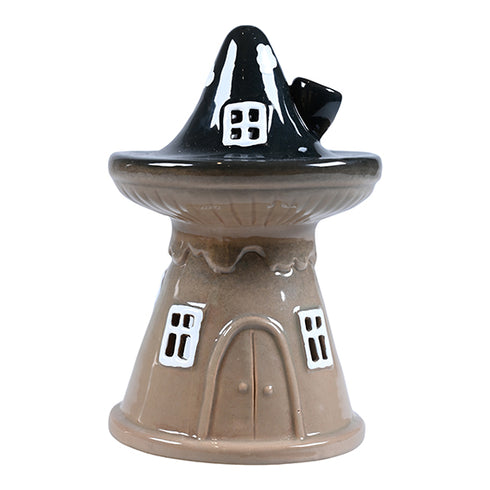 Keramikhus, Svamp, Grått, H 16cm