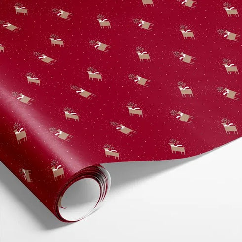 Presentpapper, OH Deer, Röd, 10 m