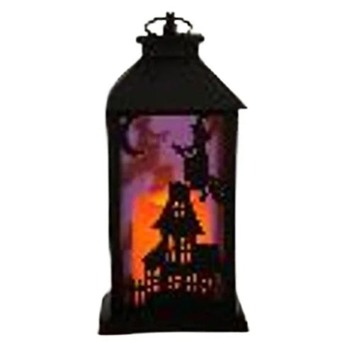 Halloweenlykta med LED Häxa