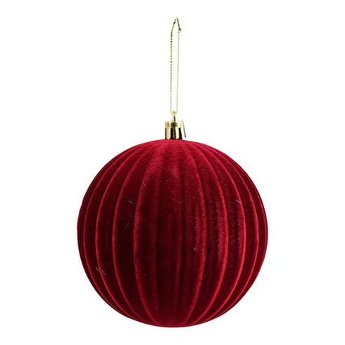 Julkula i glas, Bordeaux, Dia10cm, Plast