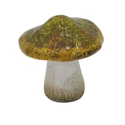 Svamp, H8,8cm Keramik, Grön