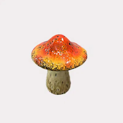 Svamp, H13,5cm Keramik, Röd