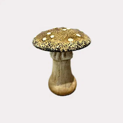 Svamp, H15,5cm Keramik, Gul