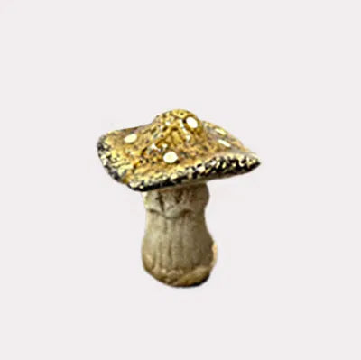 Svamp, H9,3cm Keramik, Gul