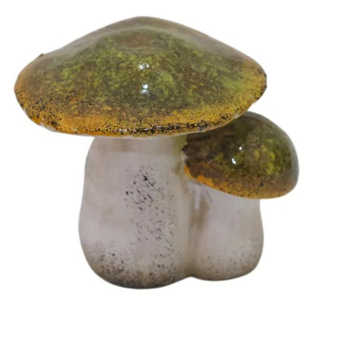 Svamp, H9,5cm Keramik, Grön