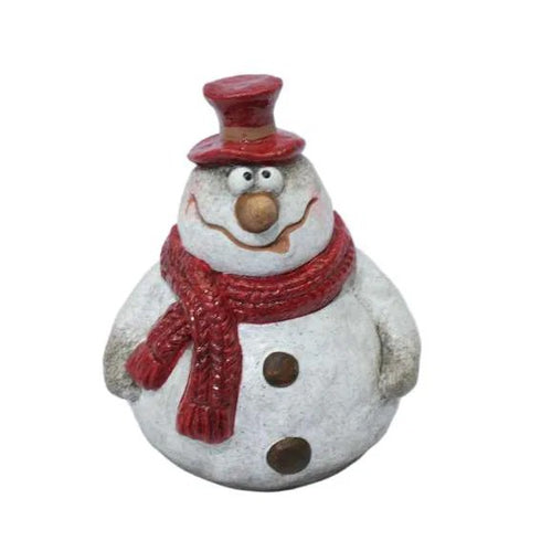 Snögubbae i keramik, H 16cm