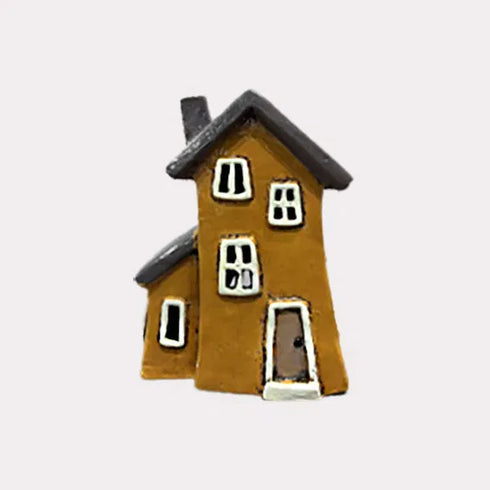 Keramikhus, Brunt, H 20cm