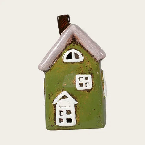 Keramikhus, Grönt, H 15,6cm