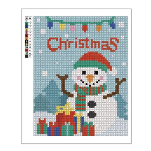 Diamond Painting Snögubbe
