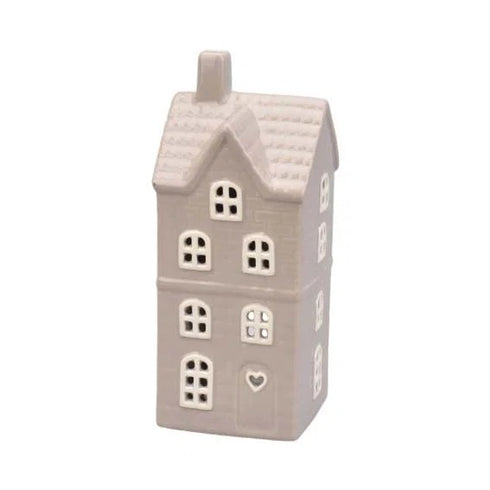 Ceramic house, Grey, H 20cm